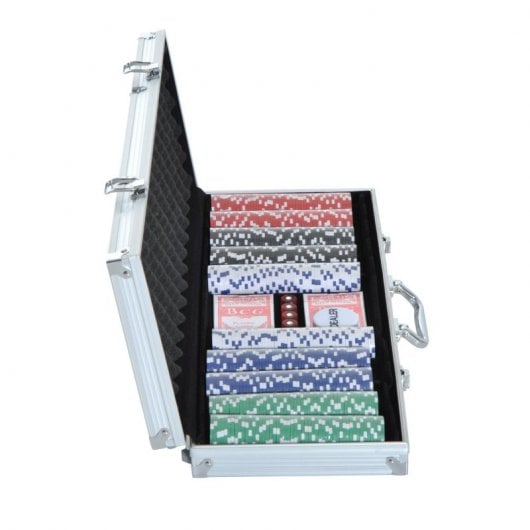 Homcom Maletín de Poker Profesional 500 Fichas