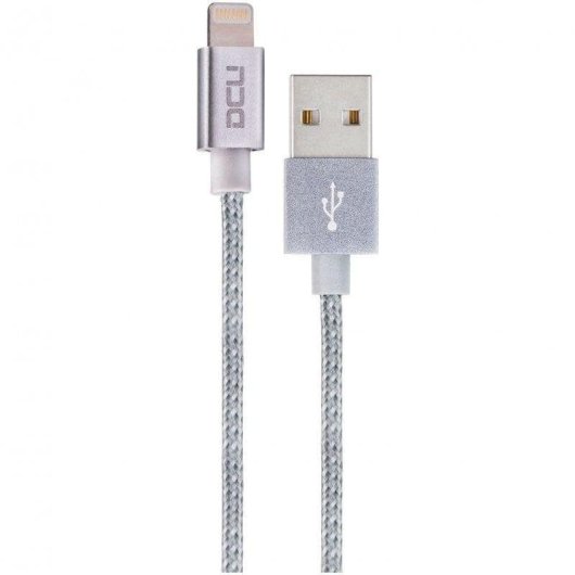 Câble Lightning DCU Tecnologic 1m Argent Tréssé USB 2.0 C48 C89