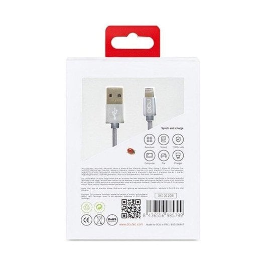 DCU Tecnologic Cabo USB 2.0 para Lightning 1 m Cinzento