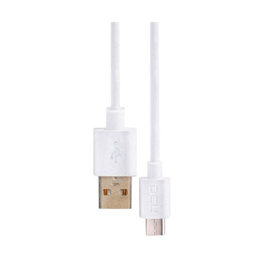 Câble USB DCU Tecnologic 30401225 USB 2.0 vers MicroUSB 1m Blanc