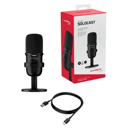Microfono HyperX SoloCast USB cardioide con sensore touch e LED di stato