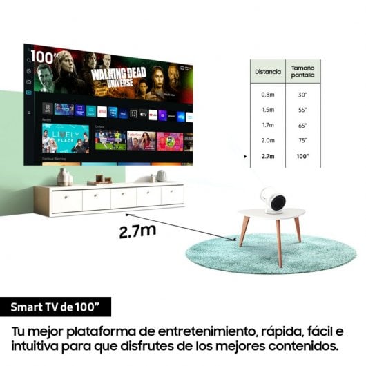 Samsung The FreeStyle SP-LSP3BLAXXE Projetor 100" LED FullHD SmartTV