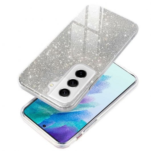 Cool Capa Glitter para Samsung Galaxy S21 FE G990B Prateada