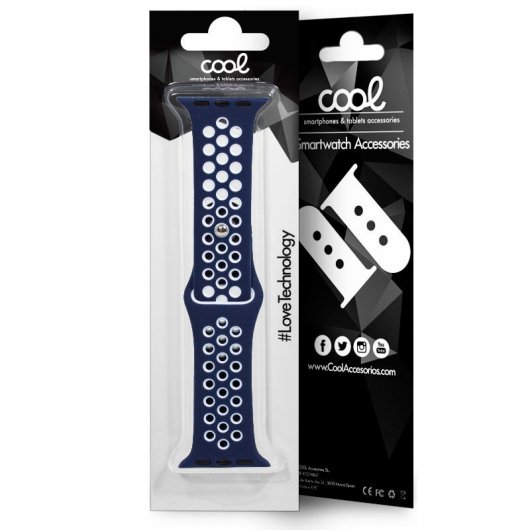 Cool Correa Sport Azul para Apple Watch 38/40mm Series 1/2/3/4/5/6/SE