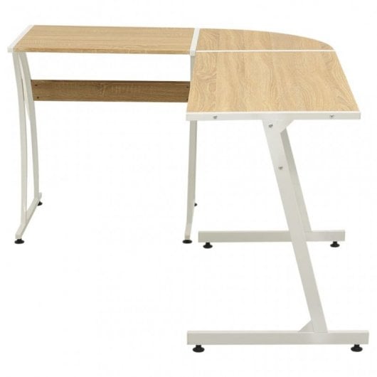 vidaXL Escritorio Esquinero en Forma de L Roble 152x117x74cm
