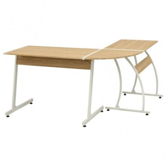 vidaXL Escritorio Esquinero en Forma de L Roble 152x117x74cm