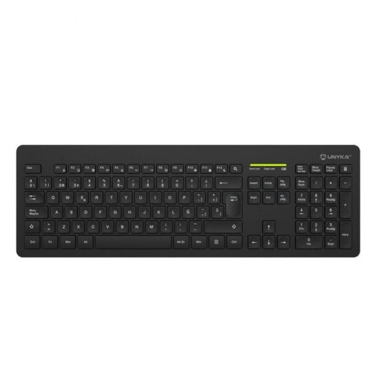 UNYKAch Combo MK212 Pro Slim Wireless Kit Teclado + Rato Sem Fios Pretos