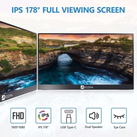 Tragbarer Monitor Arzopa A1 Max, 17,3 Zoll, FullHD, IPS, HDR