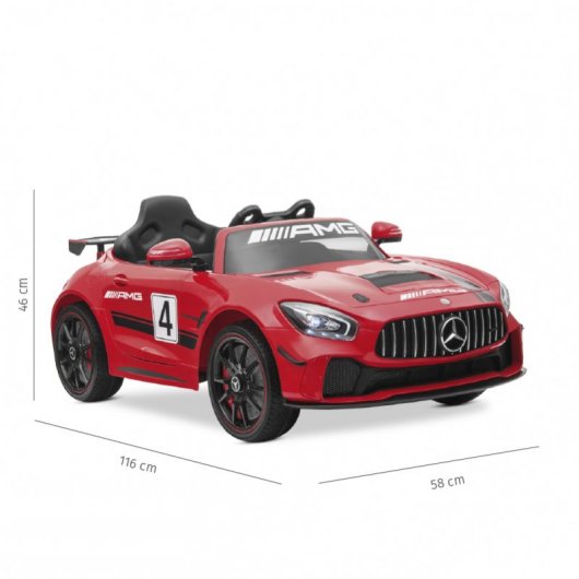 Playkin Coche Eléctrico Mercedes GT4 12V Rojo