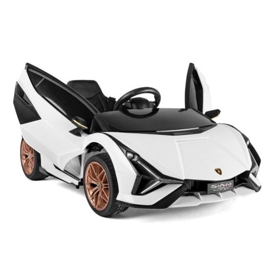 Playkin Coche Eléctrico Lamborghini Sian 12V Blanco
