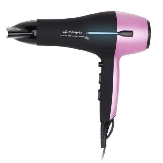 Sèche-cheveux avec Diffuseur Orbegozo SE 2320 2200W 3 Températures 2 Vitesses avec Accessoires Noir Rose