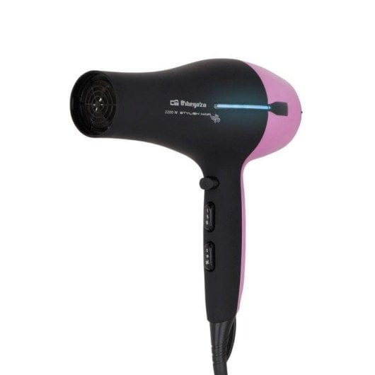 Sèche-cheveux avec Diffuseur Orbegozo SE 2320 2200W 3 Températures 2 Vitesses avec Accessoires Noir Rose