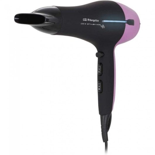 Sèche-cheveux avec Diffuseur Orbegozo SE 2320 2200W 3 Températures 2 Vitesses avec Accessoires Noir Rose