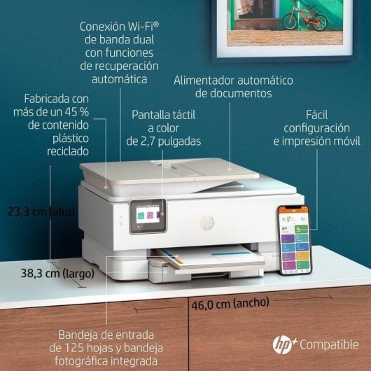 HP ENVY Stampante multifunzione HP Inspire 7920e, Colore, Stampante per Abitazioni e piccoli uffici, Stampa, copia, scansione, Wireless; HP+; Idonea per HP Instant ink; Alimentatore automatico di documenti