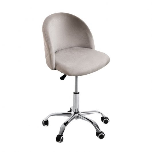 Regalos Miguel Vint Silla de Oficina Terciopelo Gris