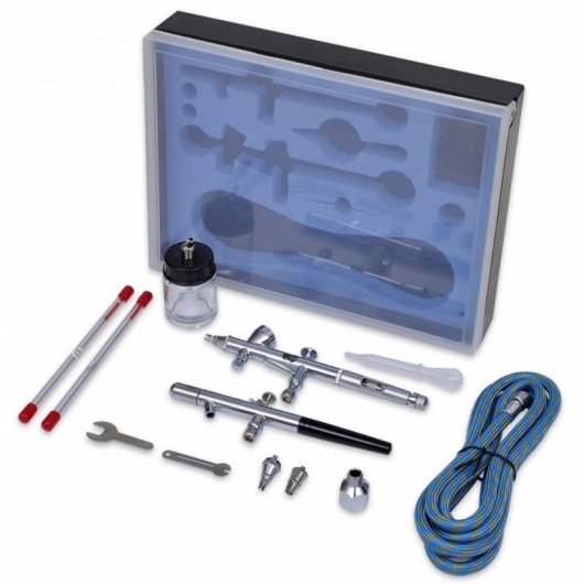Set aérographe avec 2 pistolets