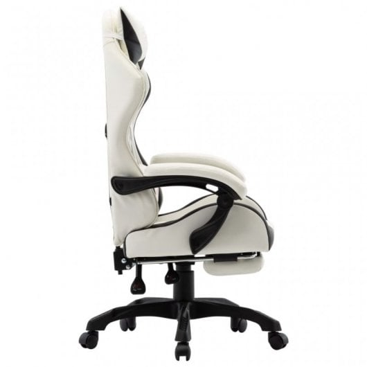 VidaXL Chaise de jeu avec repose-pieds noir/blanc