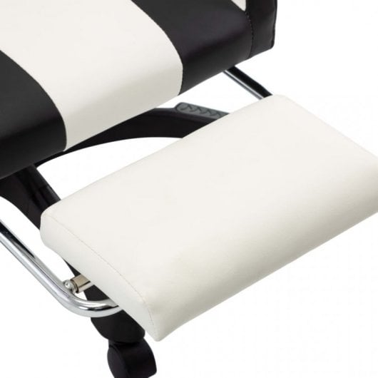 VidaXL Chaise de jeu avec repose-pieds noir/blanc