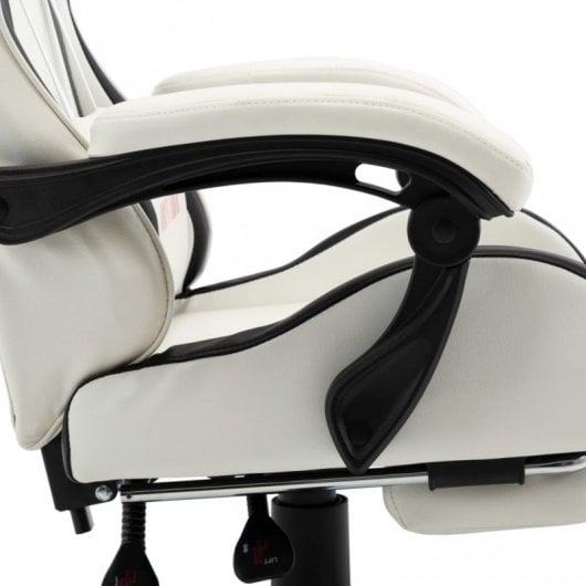 VidaXL Chaise de jeu avec repose-pieds noir/blanc