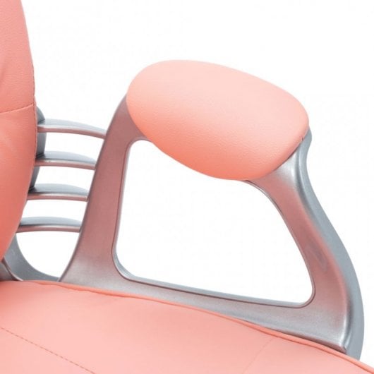 VidaXL Cadeira de Escritório Giratória Couro Sintético Rosa