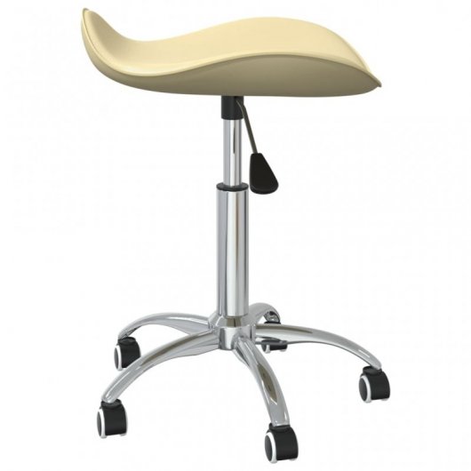 VidaXL Silla de Oficina Cuero Sintético Crema