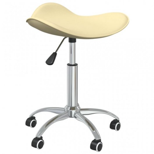 VidaXL Silla de Oficina Cuero Sintético Crema