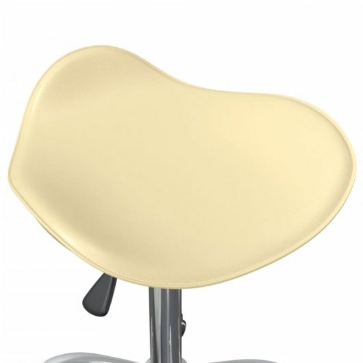 VidaXL Silla de Oficina Cuero Sintético Crema