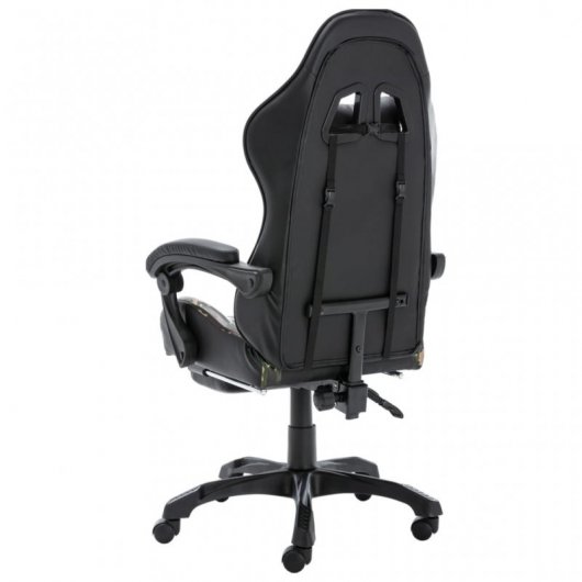 VidaXL Cadeira Gaming com Apoio para Pés Couro Sintético Camuflado
