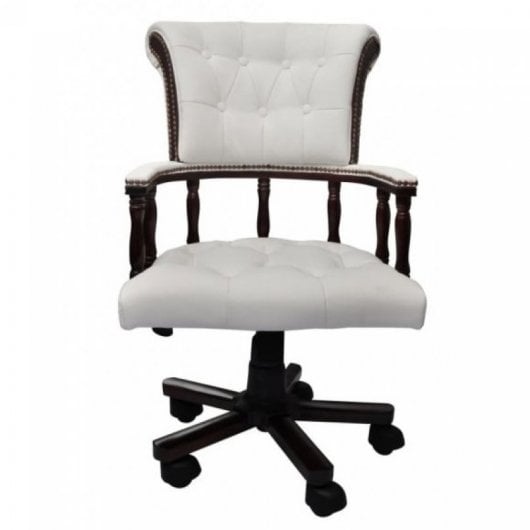 VidaXL Silla de Oficina Giratoria Blanca