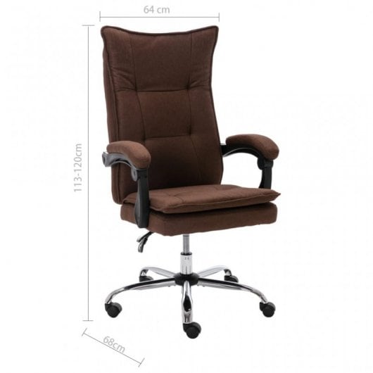 VidaXL Silla de Oficina Marrón