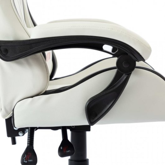 VidaXL Cadeira Gaming Couro Sintético Preta/Branca