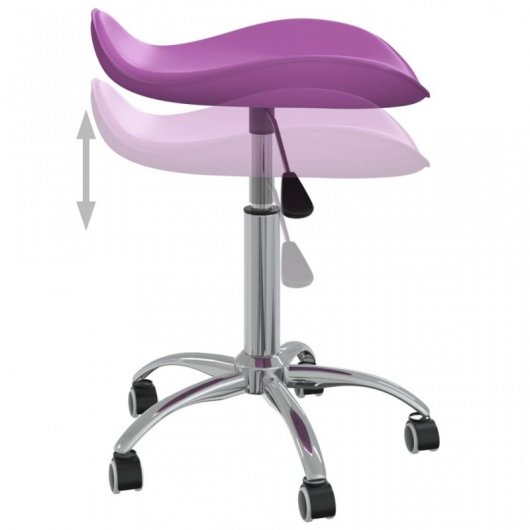 VidaXL Silla de Oficina Cuero Sintético Morado