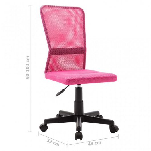 VidaXL Silla de Oficina Malla Rosa