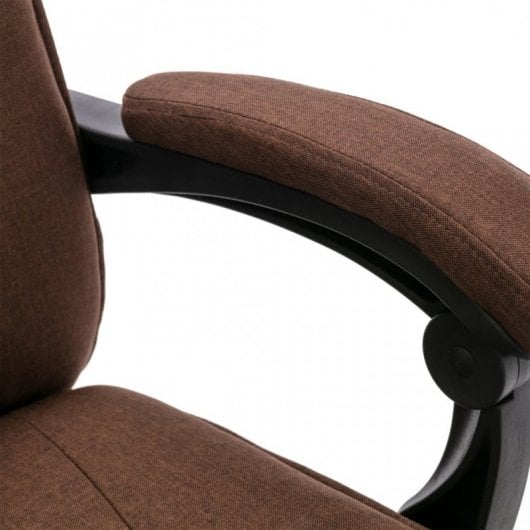 VidaXL chaise de bureau de massage tissu marron