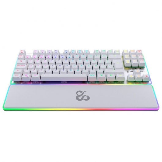 Newskill Gungnyr TKL Pro Ivory Tastiera da gioco optomeccanica RGB Intercambiabili Gateron Interruttori rossi