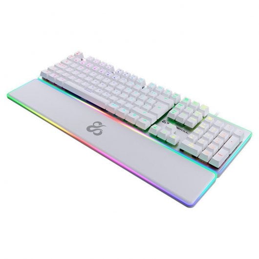 Newskill Gungnyr Pro Avorio Optomeccanica Tastiera da gioco RGB Intercambiabili Gateron Interruttori rossi