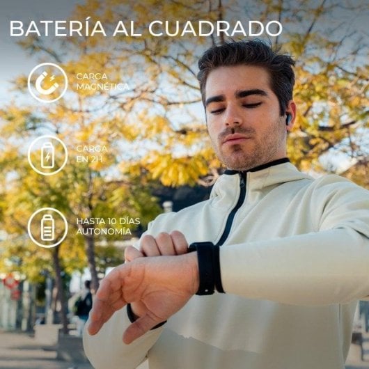 Ksix Urban 3 Bluetooth 42mm Écran IPS Noir Étanche IP67 SpO2 Pulsomètre Tensiomètre