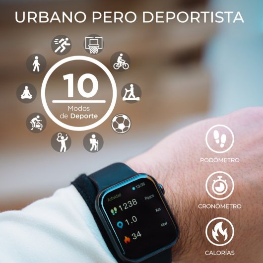 Mobile Tech Urban 2 Relógio Smartwatch Rosa Dourado