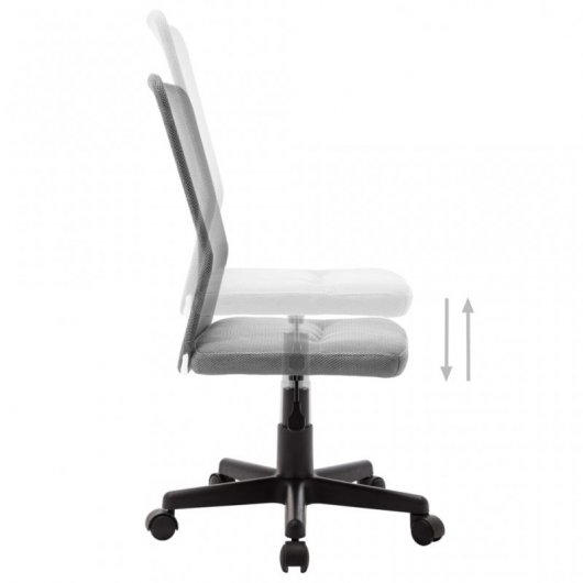 VidaXL Silla de Oficina Malla Gris