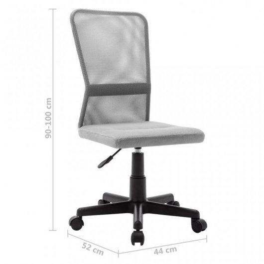 VidaXL Silla de Oficina Malla Gris