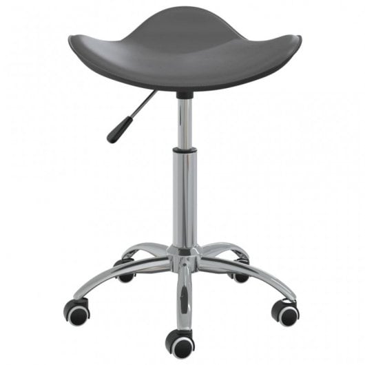 VidaXL Silla de Oficina Cuero Sintético Gris
