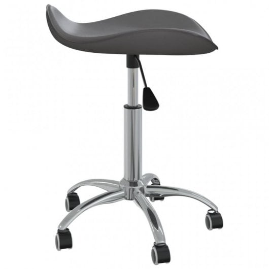 VidaXL Silla de Oficina Cuero Sintético Gris