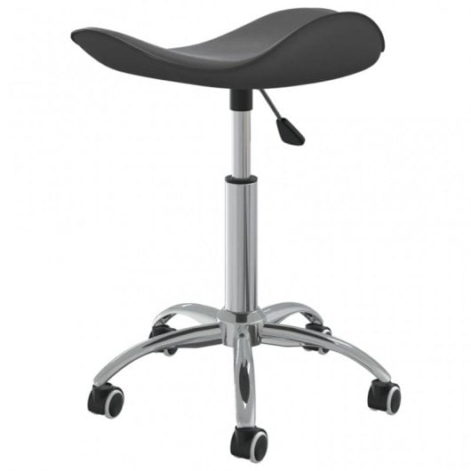 VidaXL Silla de Oficina Cuero Sintético Gris