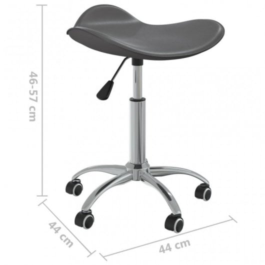 VidaXL Silla de Oficina Cuero Sintético Gris