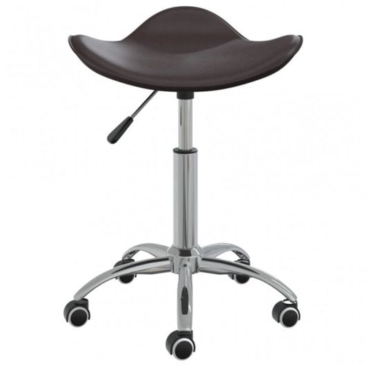 VidaXL Silla Oficina Cuero Sintético Marrón