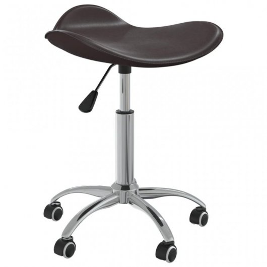 VidaXL Silla Oficina Cuero Sintético Marrón