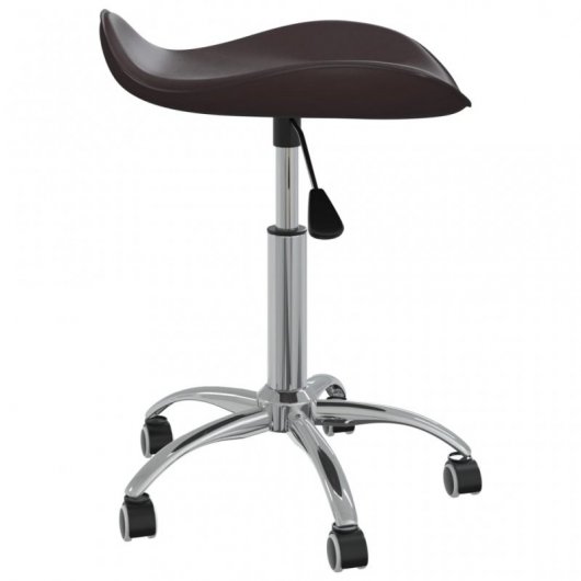 VidaXL Silla Oficina Cuero Sintético Marrón