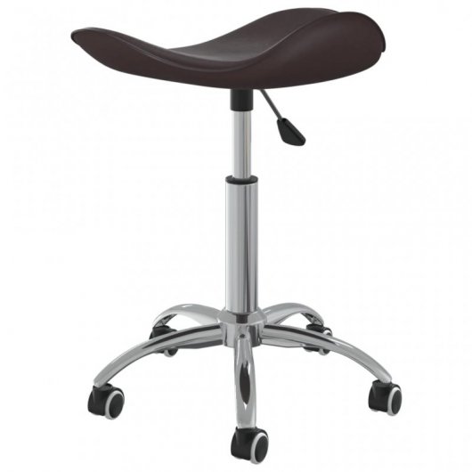 VidaXL Silla Oficina Cuero Sintético Marrón