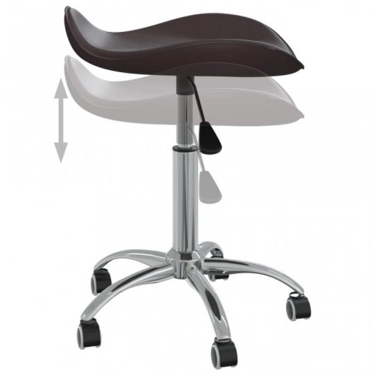 VidaXL Silla Oficina Cuero Sintético Marrón