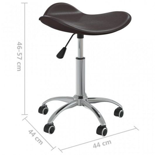 VidaXL Silla Oficina Cuero Sintético Marrón